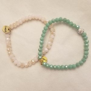 Erimish Bracelets - baby pink and teal